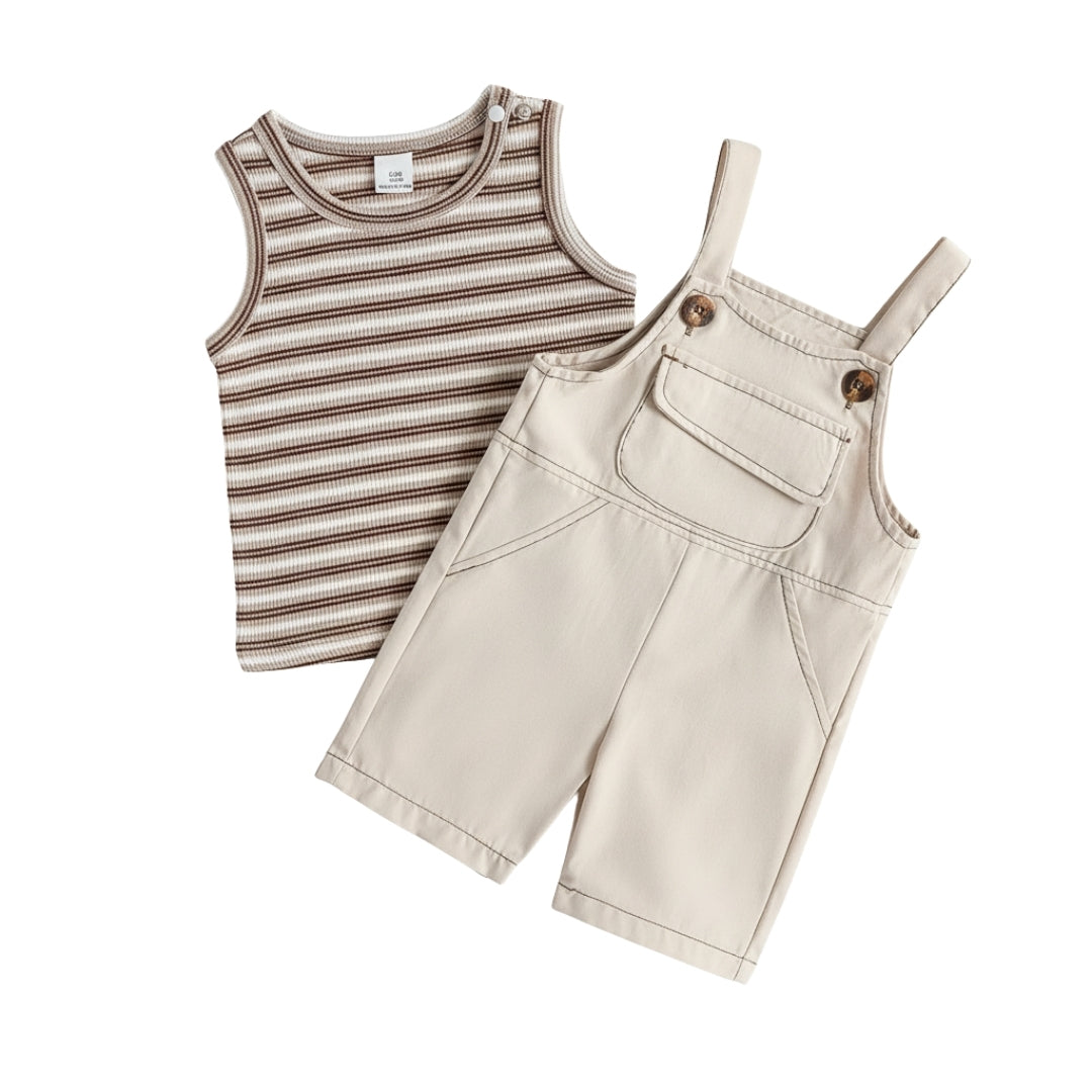 Boys, Girls Jumpsuit – Greenwich Sleeveless Jumpsuit | Baby London® Premium Baby Clothing