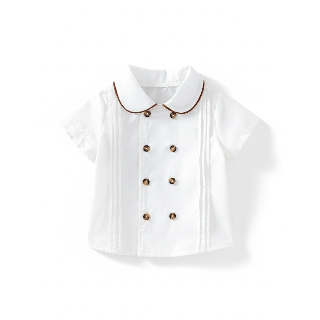 Boys, Girls Top – Soho Button Detail Top | Baby London® Premium Baby Clothing