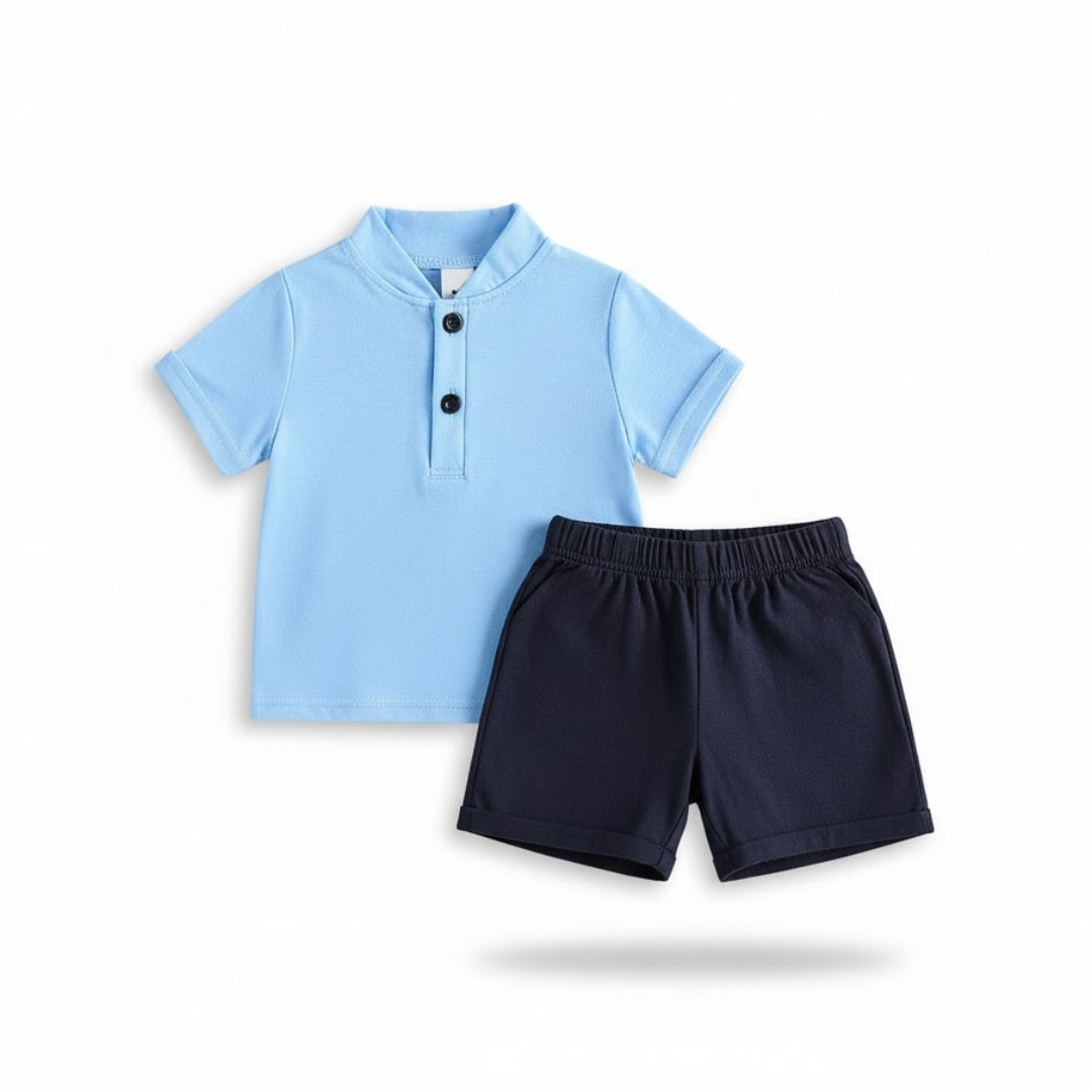 Boys Set – 2Pcs Infant Baby Boy Clothes Set White Short Sleeves T Shirt Shorts Summer Daily Casual Outfit For Toddler Suits | Baby London® Premium Baby Clothing