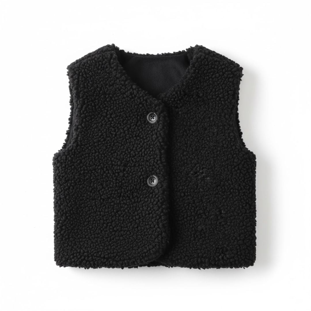 Boys, Girls Jacket – Autumn Winter Baby Lamb Wool Plus Velvet Waistcoat Girls Boys Plush Vest Single Breasted V Neck Child Warm Fashion Warm Coat | Baby London® Premium Baby Clothing