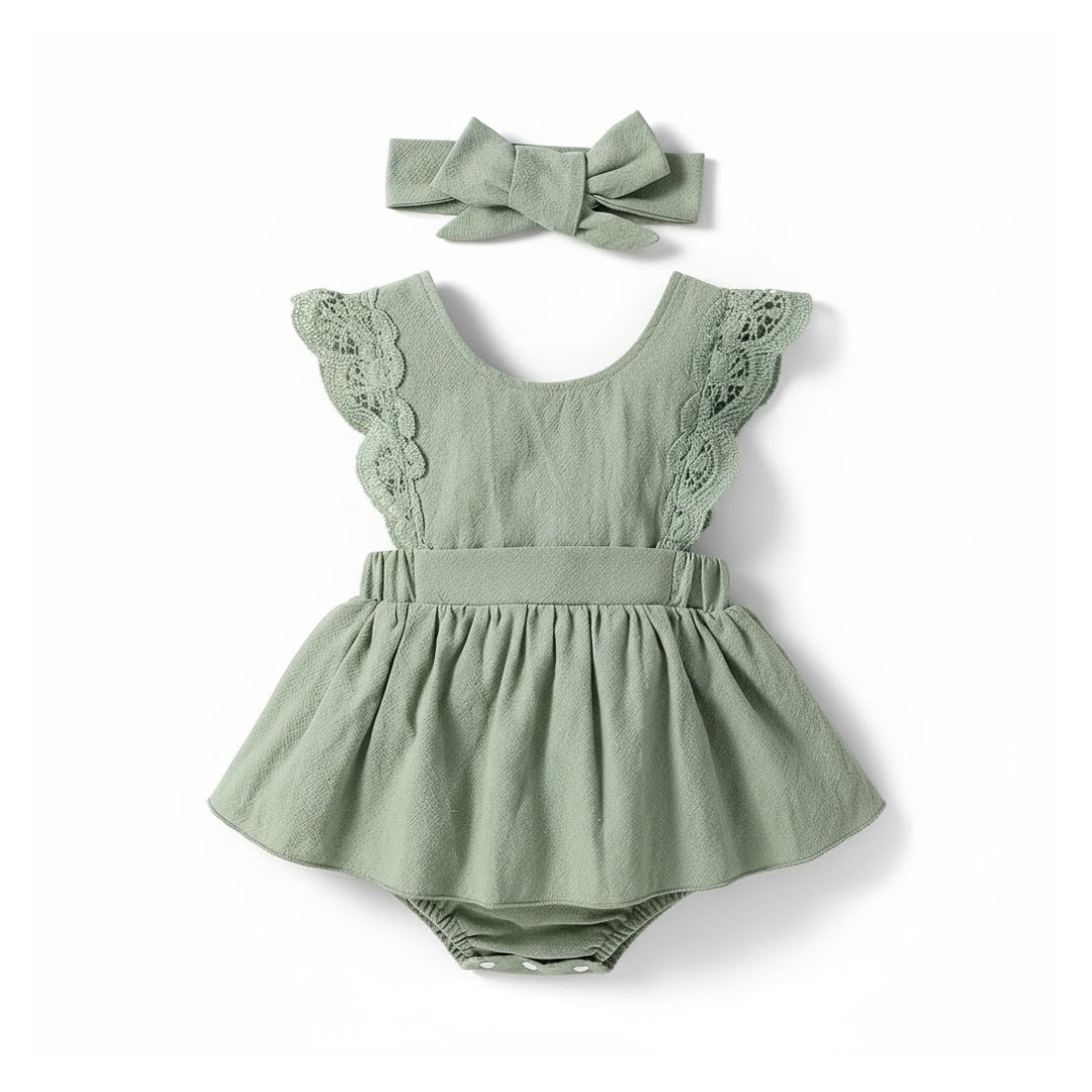 Girls Dress – Baby Girls Summer Soild Sleeveless 100 Cotton Square Collar Soft Vacation Kids Dress | Baby London® Premium Baby Clothing