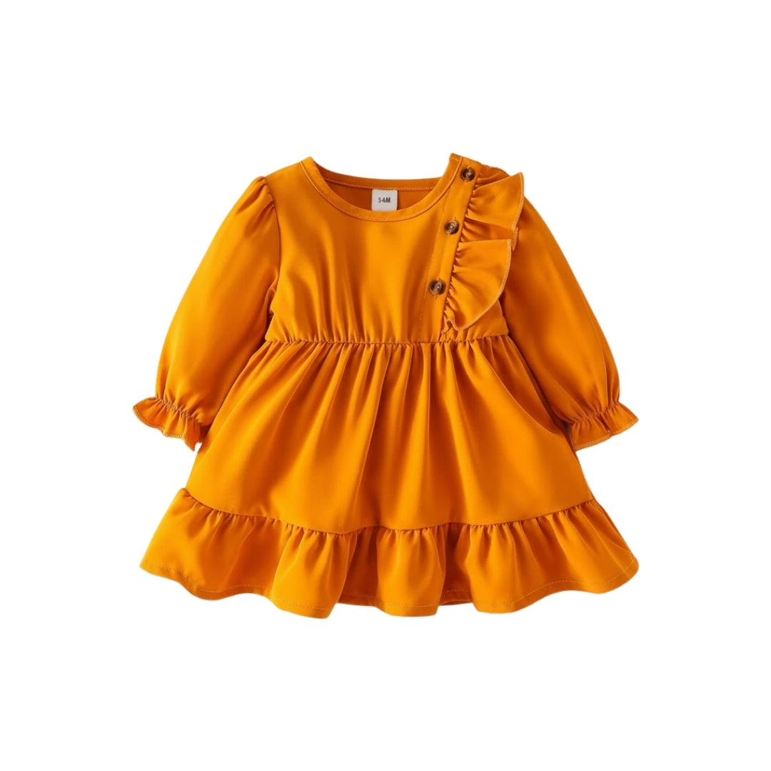Girls Dress – Hyde Button Detail Dress | Baby London® Premium Baby Clothing