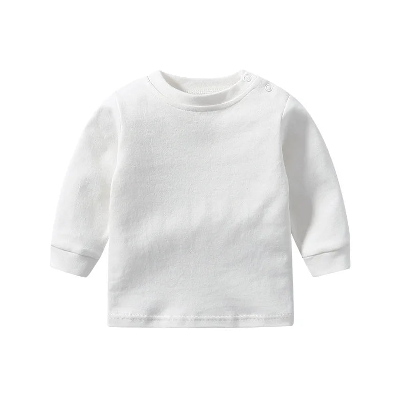 Boys, Girls Shirt – Baby Boys Girls T Shirt Round Neck Cotton Tees Long Sleeves Solid Color Tops 0 24 Months Spring Autumn Newborn Baby Clothing | Baby London® Premium Baby Clothing